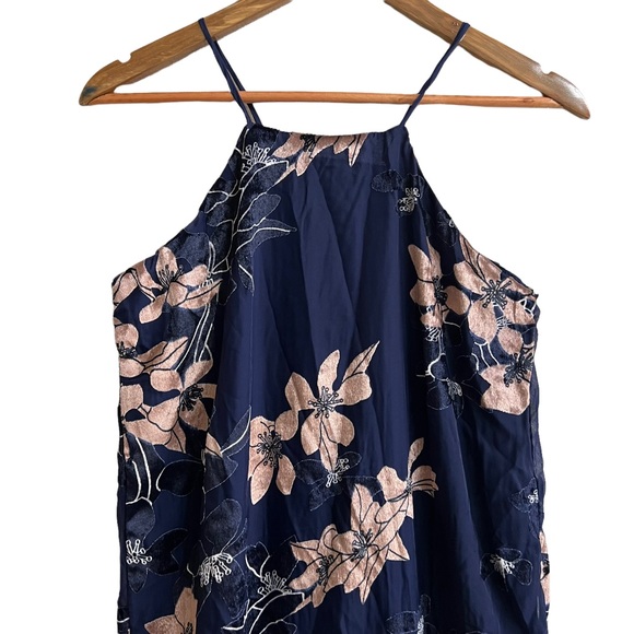 Lulus Moonflower Navy Blue Velvet Floral Print Maxi Dress - Picture 6 of 10